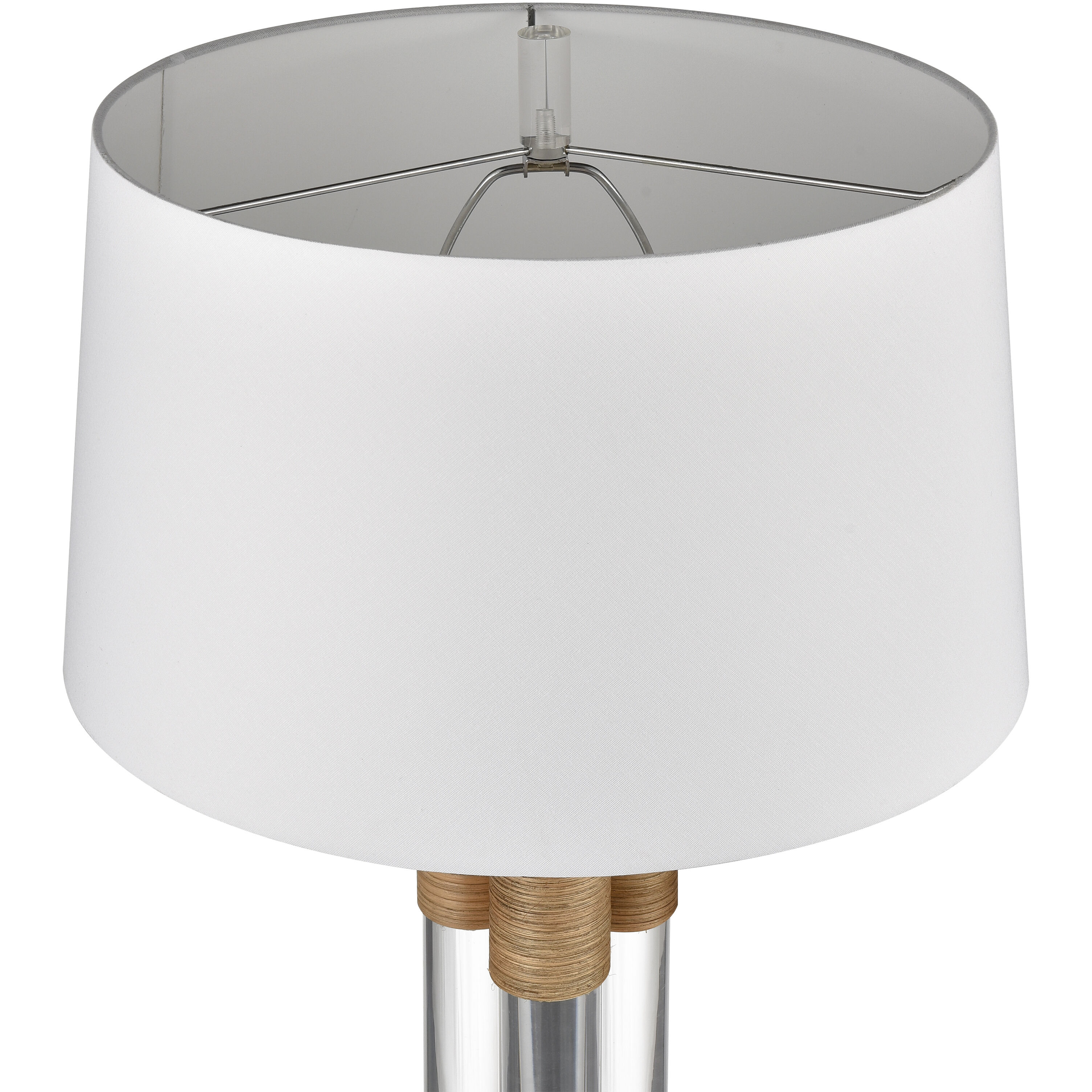 Island Gate 37 inch 150 watt Clear with Natural Table Lamp Portable Light