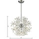 Snowburst 7 Light 20 inch Polished Chrome Chandelier Ceiling Light