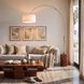 Tambo 92 inch 14 watt Satin Nickel and Dark Walnut Arc Floor Lamp Portable Light