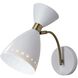 Oscar 6.25 inch White with Antique Brass Accents Wall Light