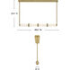 Cy LED 49.5 inch Lacquered Brass Chandelier Ceiling Light