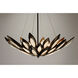 Lotus 8 Light 30.5 inch Burnished Bronze Single Pendant Ceiling Light