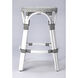 Designer'S Edge Tobias Black & White Rattan 24 inch White Barstool