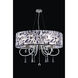 Contemporary 6 Light 31 inch Silver Chandelier Ceiling Light