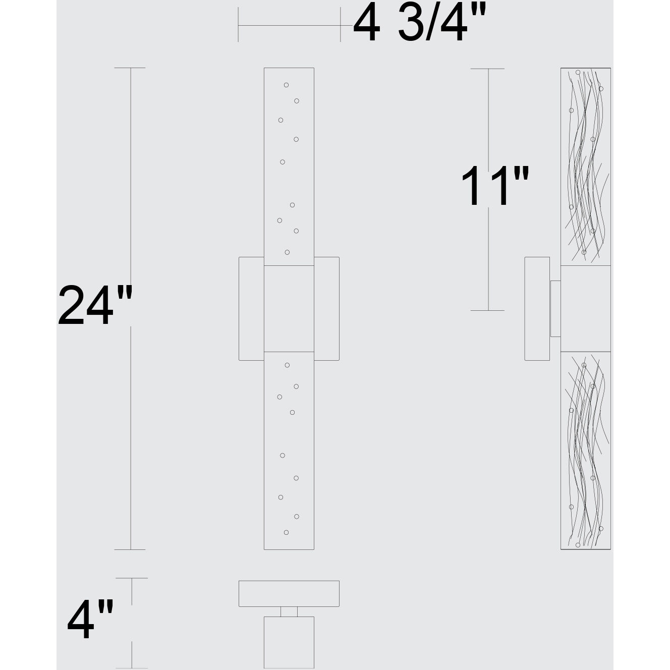 Folio LED 24 inch Sand Black Outdoor Wall Sconce