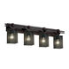 Argyle 4 Light 39 inch Dark Bronze Bath Light Wall Light in Square with Flat Rim