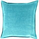 Cotton Velvet 20 X 20 inch Aqua Pillow Kit, Square