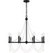 Brigitta 8 Light 30 inch Matte Black Chandelier Ceiling Light