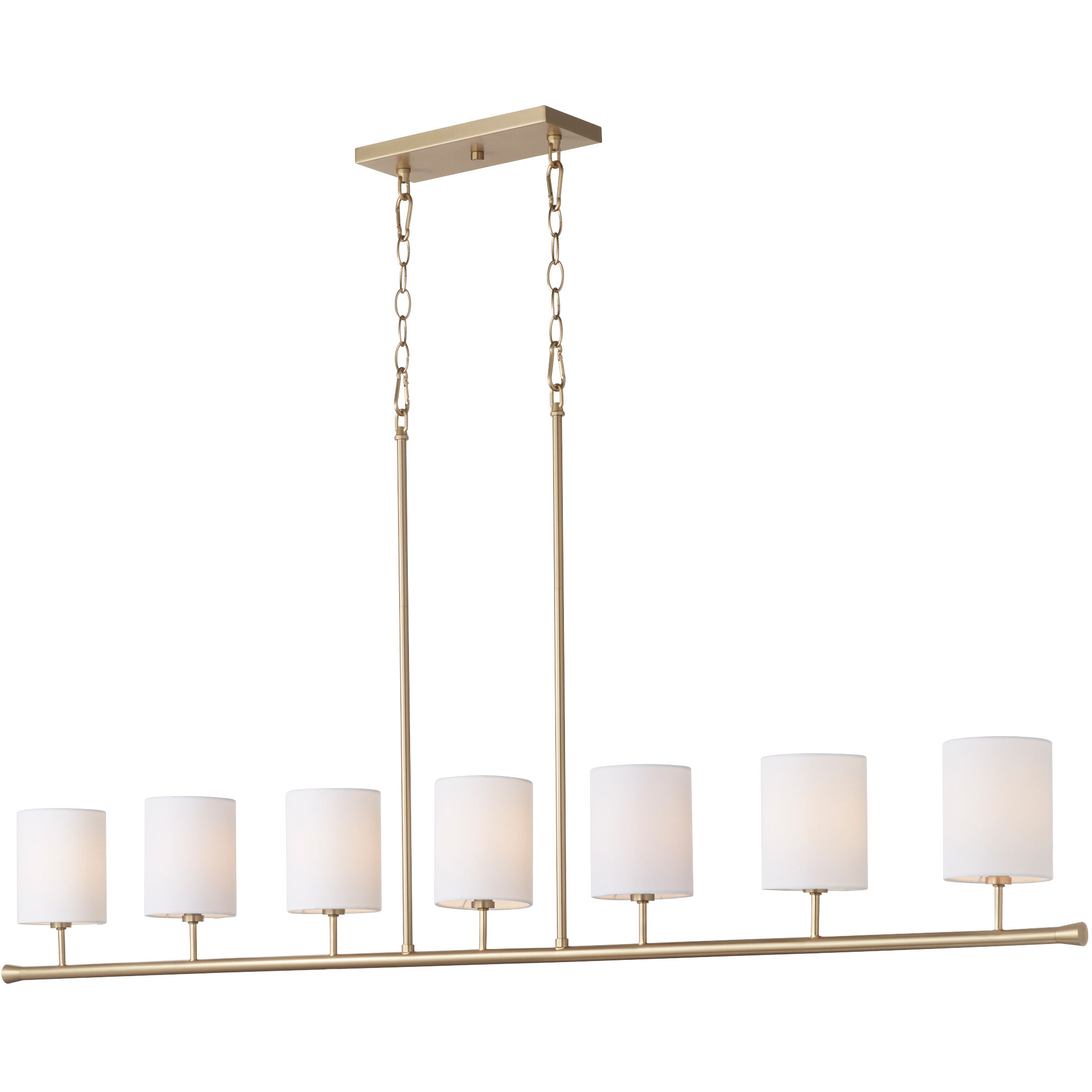 Harmony 7 Light 60 inch Aged Brass Linear Chandelier Ceiling Light