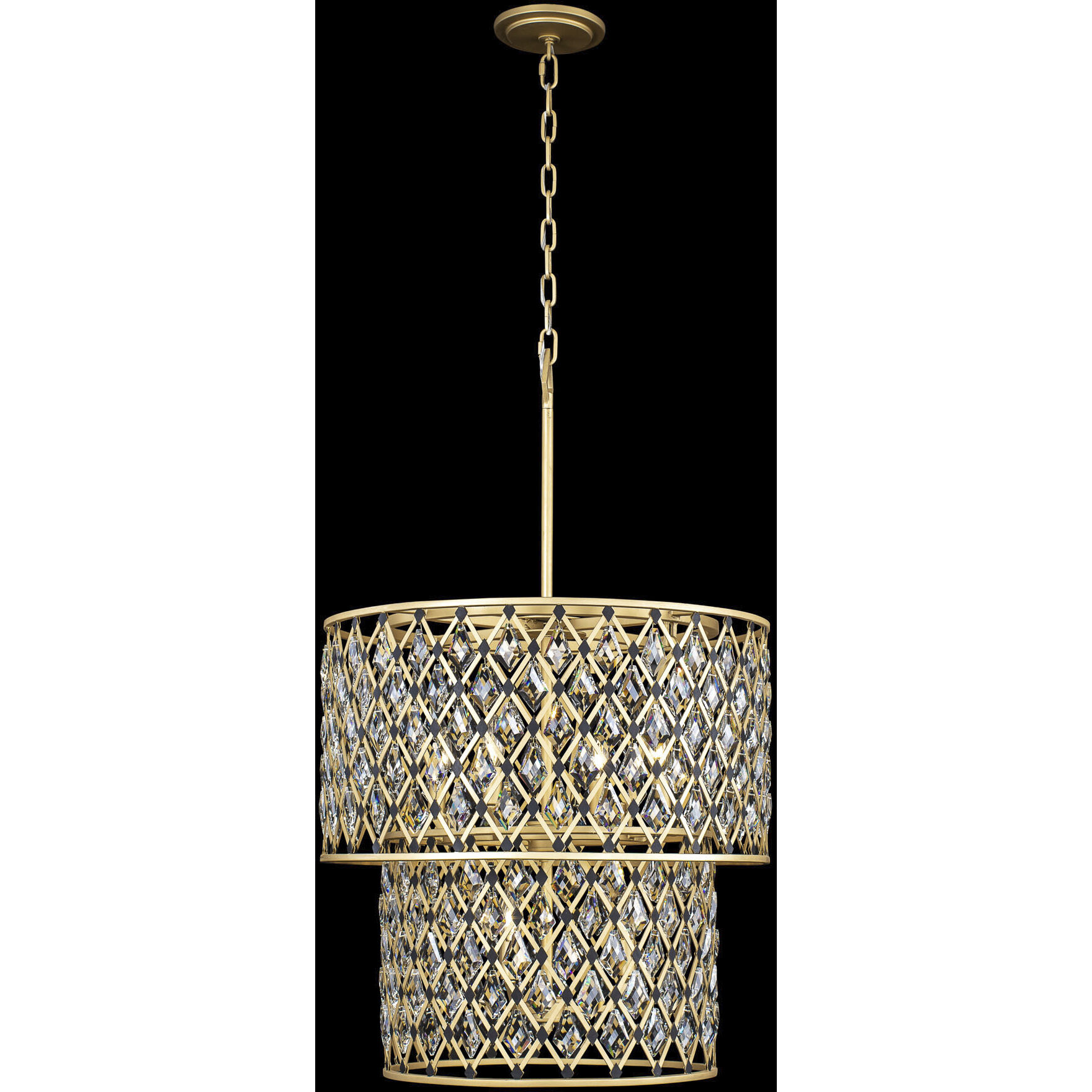 Windsor 7 Light 24.75 inch French Gold and Matte Black Chandelier Ceiling Light