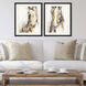 Animals Brown and Beige and White and Black Framed Art