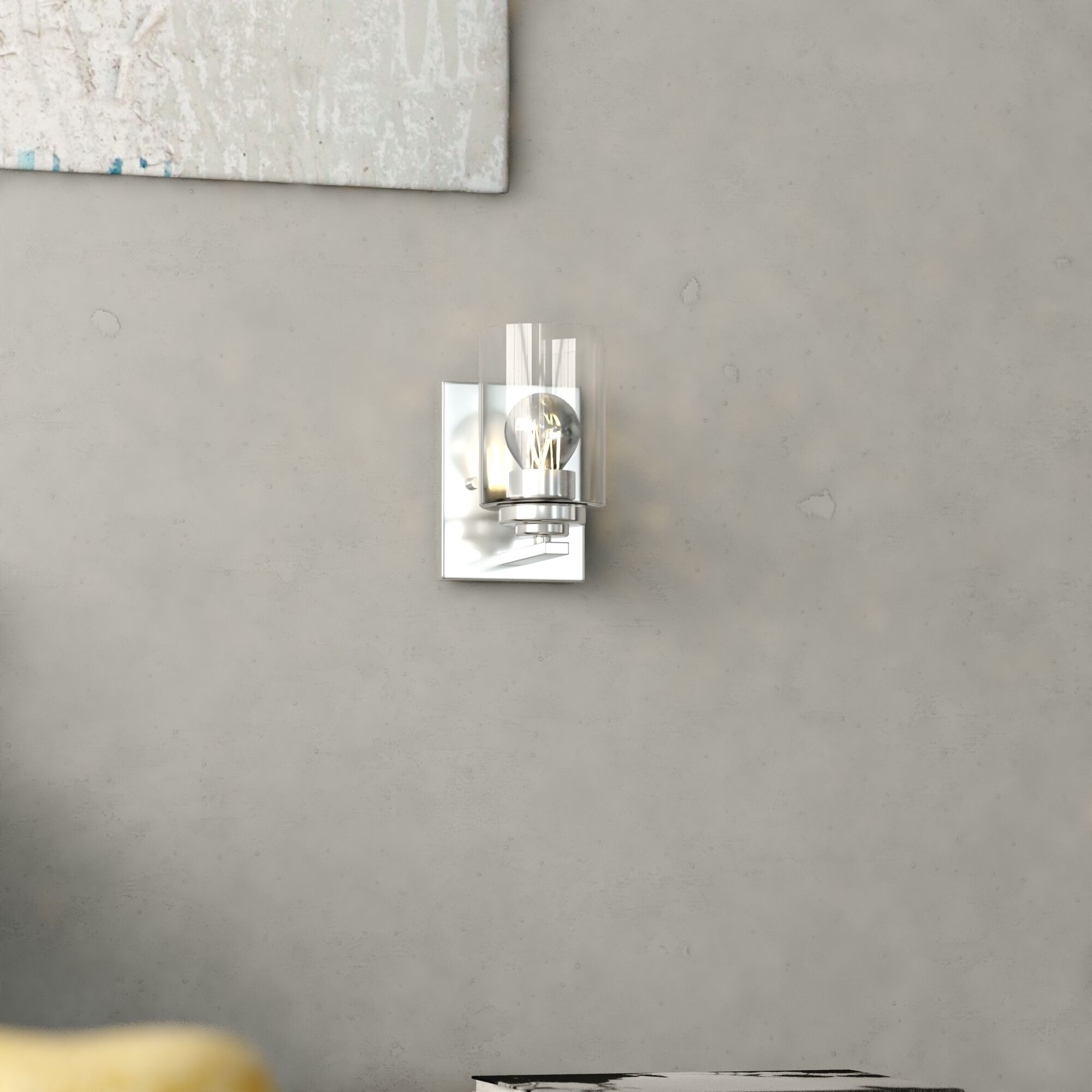 Park Ridge 1 Light 4.75 inch Satin Nickel Bathroom Light Wall Light