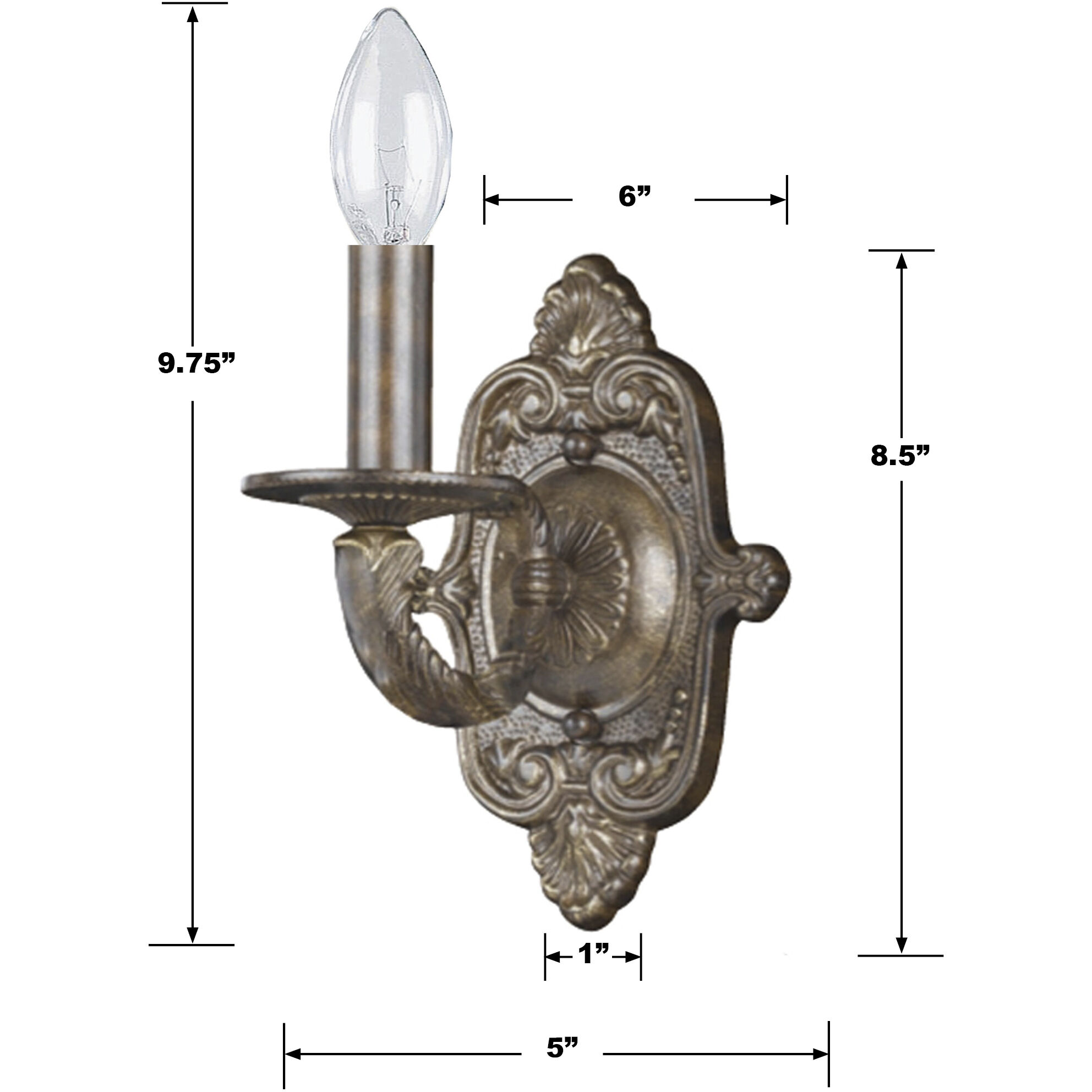 Paris Market Sconce Wall Light in Venetian Bronze