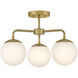 Julep LED 20 inch Lacquered Brass Foyer Light Ceiling Light, Semi-Flush Mount
