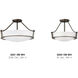 Hathaway 4 Light 20.75 inch Olde Bronze Indoor Semi-Flush Mount Ceiling Light in Etched White