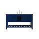 Clement 60 X 22 X 34.13 inch Blue Bathroom Vanity Cabinet