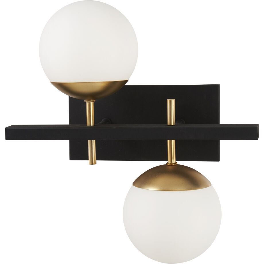 Alluria 2 Light 16 inch Weathered Black W/Autumn Gold Wall Sconce Wall Light