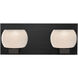 Keno 2 Light 14 inch Black Vanity Light Wall Light