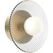 Alora Mood Hera LED 9 inch Brushed Gold Wall/Vanity Light Wall Light