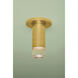 Claudie 1 Light 4.75 inch Aged Brass Flush Mount Ceiling Light