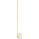 Sean Lavin Klee 70 inch 22.2 watt NATURAL BRASS/WHITE MARBLE Floor Lamp Portable Light in Natural Brass/Marble, Integrated LED
