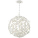 Marselle 6 Light 22 inch Matte White Chandelier Ceiling Light