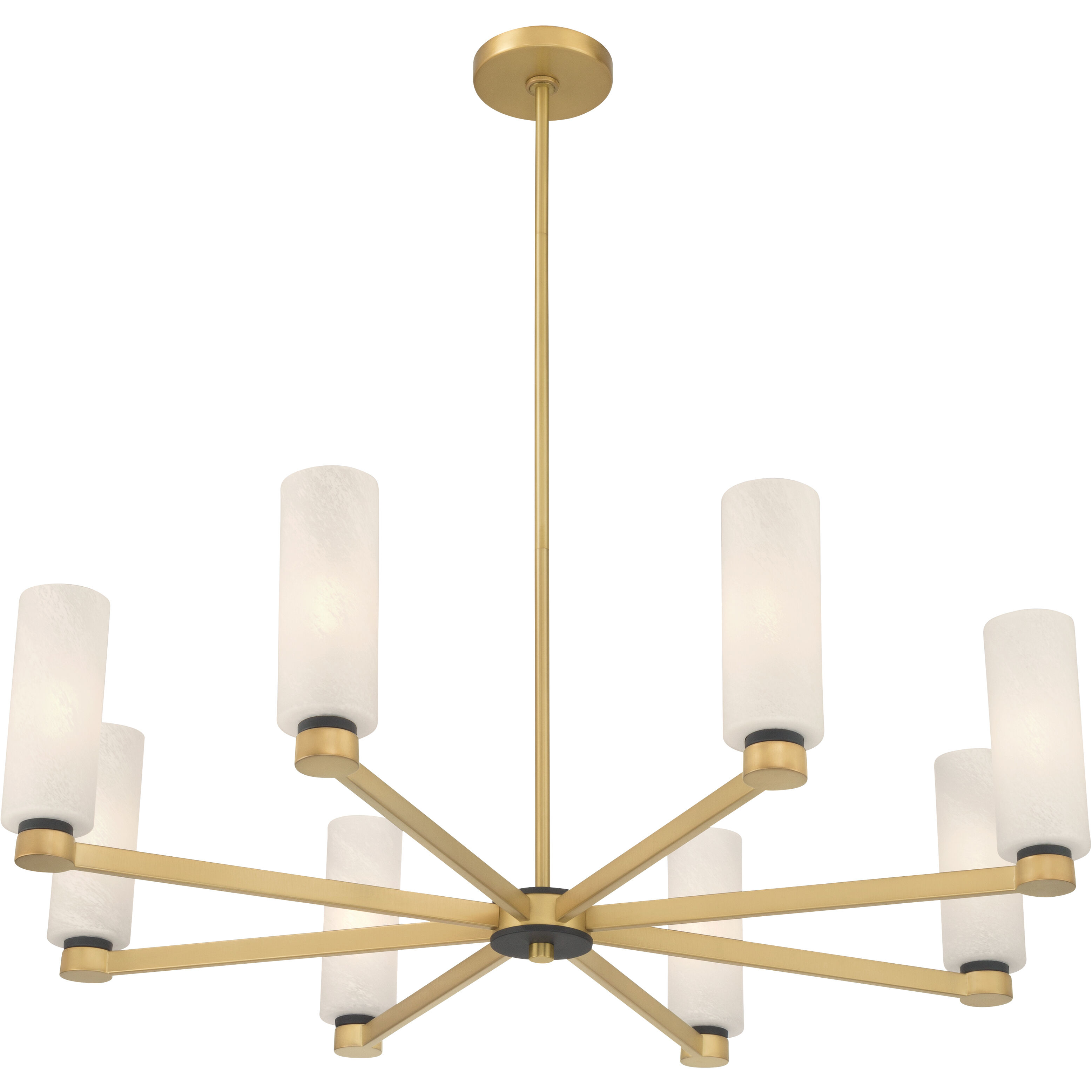 Wexmere 8 Light 35 inch Legacy Brass and Dark Matte Black Chandelier Ceiling Light