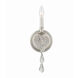 Ashton Bath Sconce Wall Light in Clear Swarovski Strass, Olde Silver