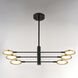 Cullerto LED 34.75 inch Matte Black and Antique Gold Pendant Ceiling Light