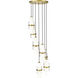 Cayden 7 Light 18 inch Modern Gold Chandelier Ceiling Light