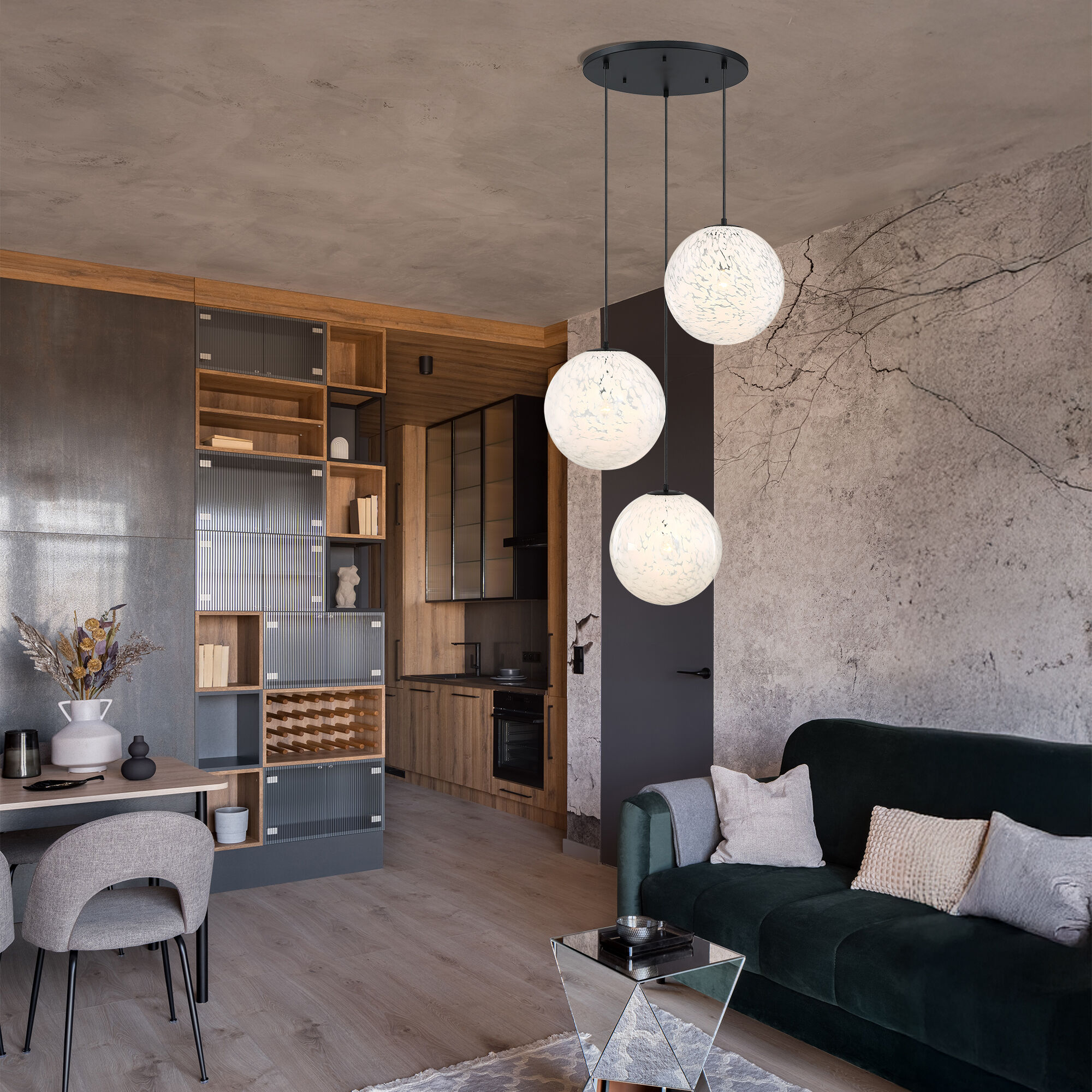 Circo LED 30 inch Matte Black Chandelier Ceiling Light