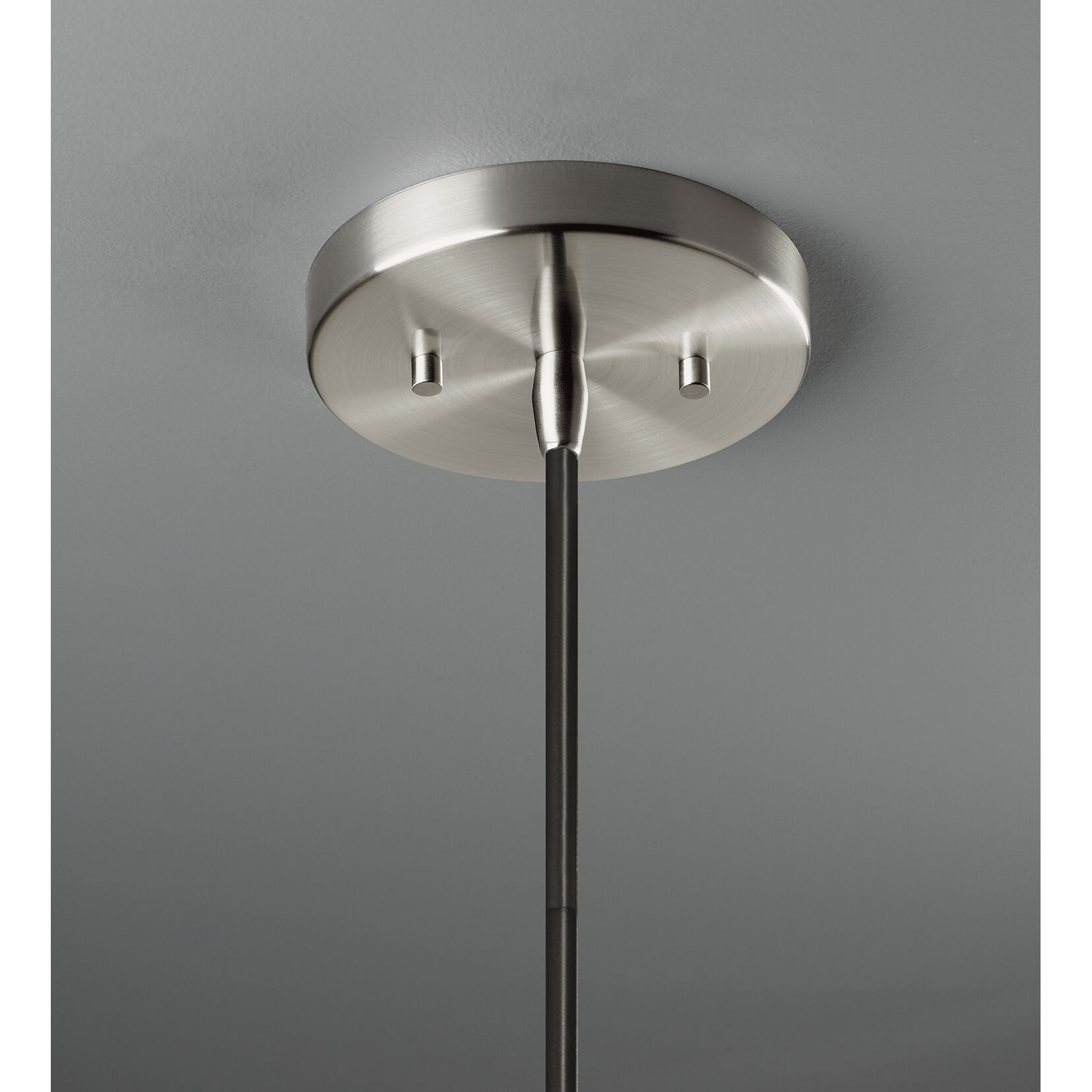 Radiance Collection LED 7 inch Polished Chrome and Carbon Matte Black and Black Pendant Ceiling Light