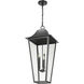 Gannon 5 Light 16 inch Black Outdoor Chain Mount Ceiling Fixture in G9