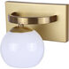 Monroe 1 Light 8.25 inch Gold Vanity Light Wall Light