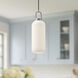 Alora Mood Soji 1 Light 5.13 inch Brushed Nickel Pendant Ceiling Light in Matte Opal Glass