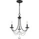 Mirabella 18 inch 60.00 watt Matte Black Chandelier Ceiling Light in No Shade, Mini