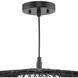 Cordova 1 Light 22 inch Black Rattan Pendant Ceiling Light, Design Series