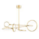 Saturn LED 44.5 inch Aged Brass Chandelier Ceiling Light