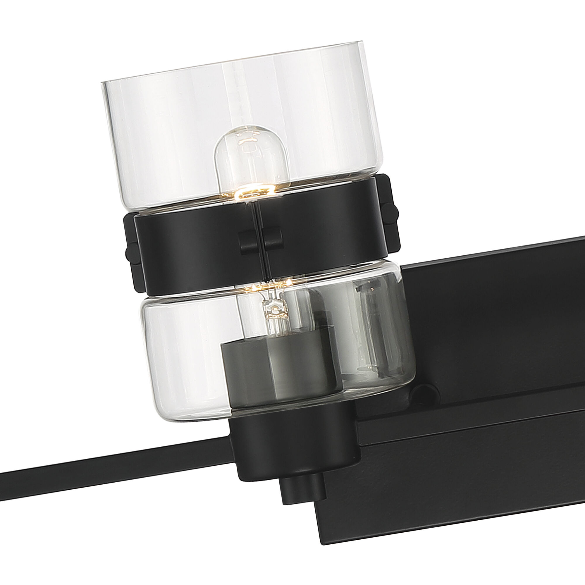 Midnight LA 4 Light 33 inch Matte Black Vanity Light Wall Light