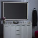 Track 36 X 36 inch Black LED Lighted Mirror, Vanita by Oxygen