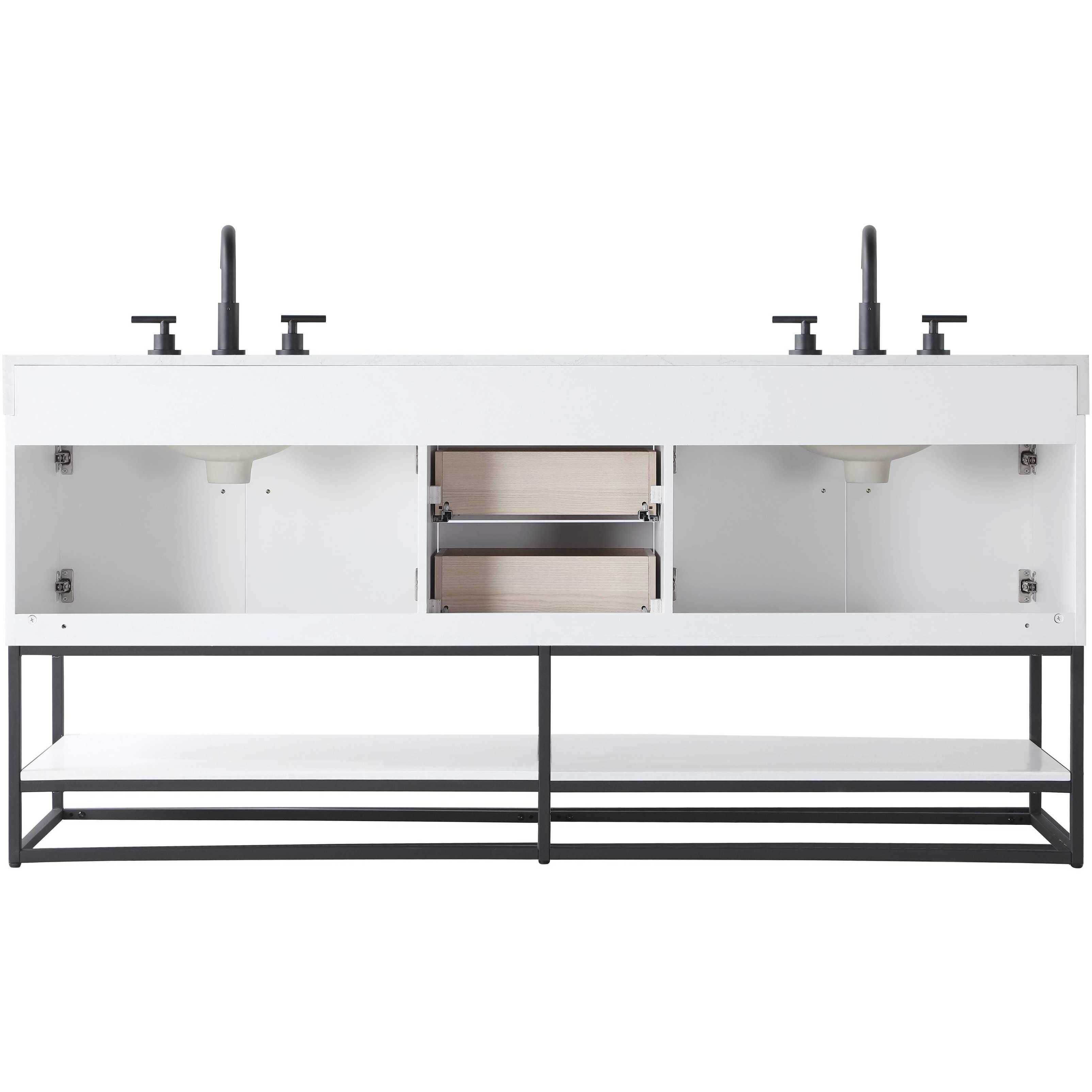 Caroline 72 X 34 inch White Bathroom Vanity Cabinet