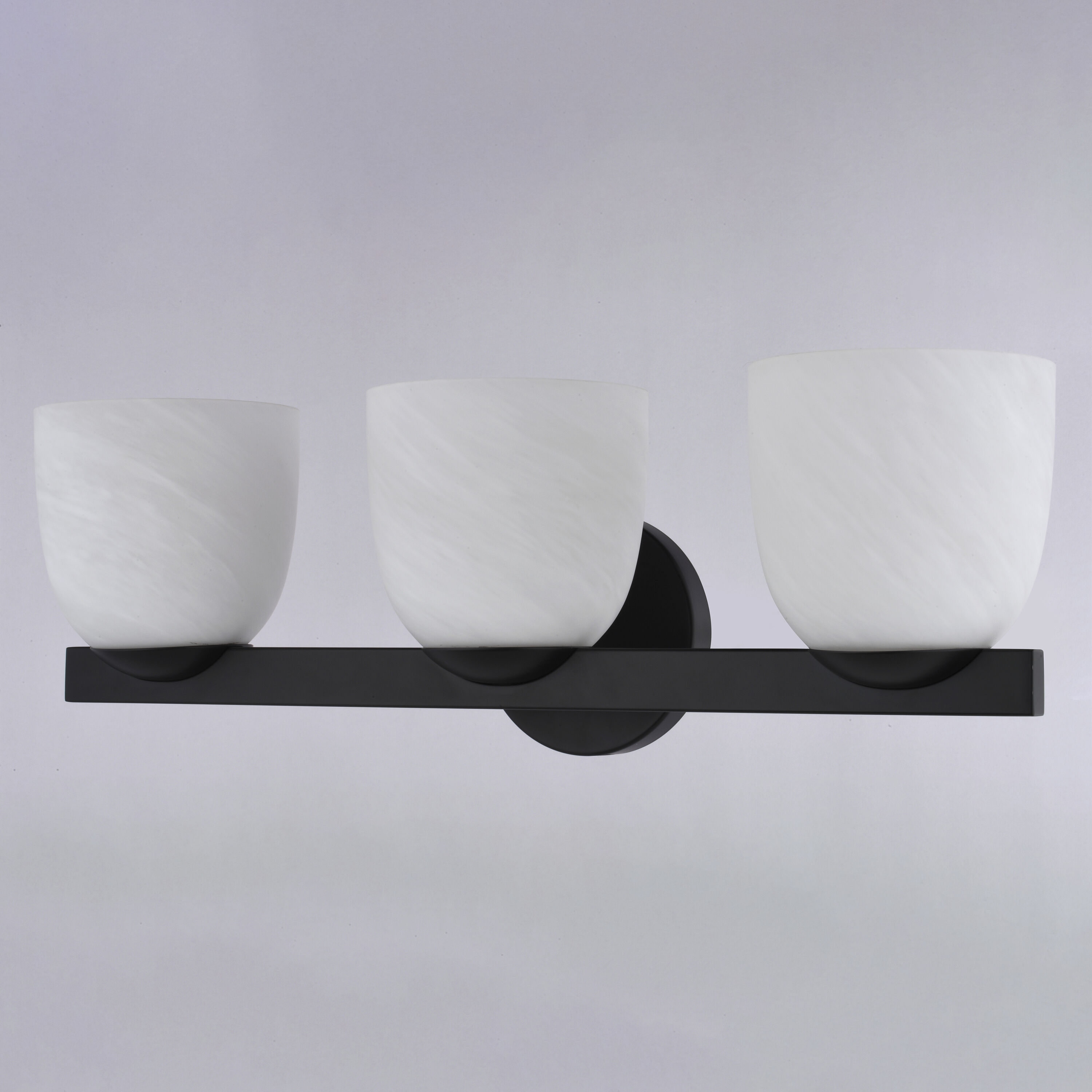 Bosworth 3 Light 22 inch Matte Black Bathroom Light Wall Light