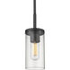 Winslett 1 Light 4.75 inch Matte Black Pendant Ceiling Light, Damp