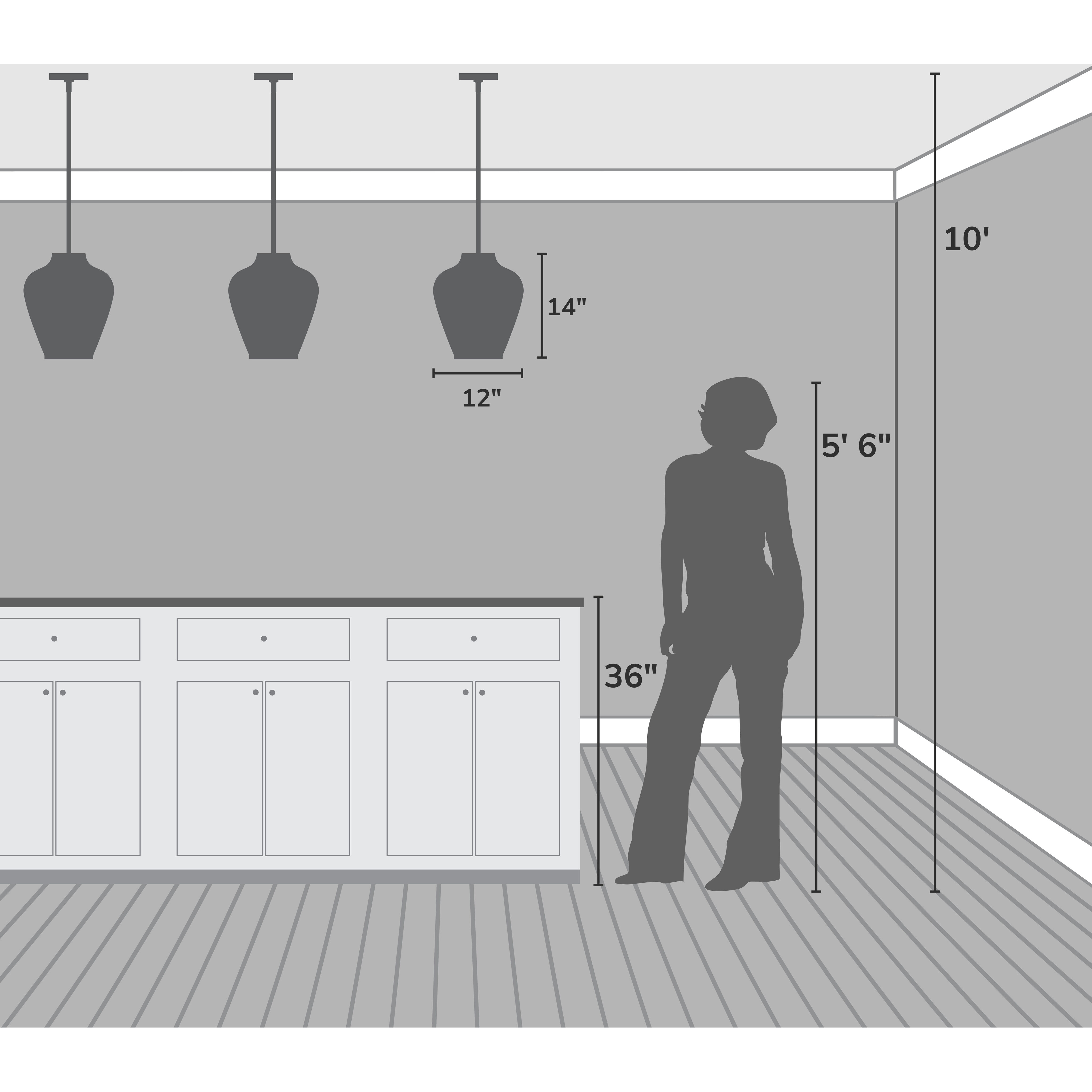 Vidria 1 Light 12 inch Brushed Nickel Pendant Ceiling Light, Medium