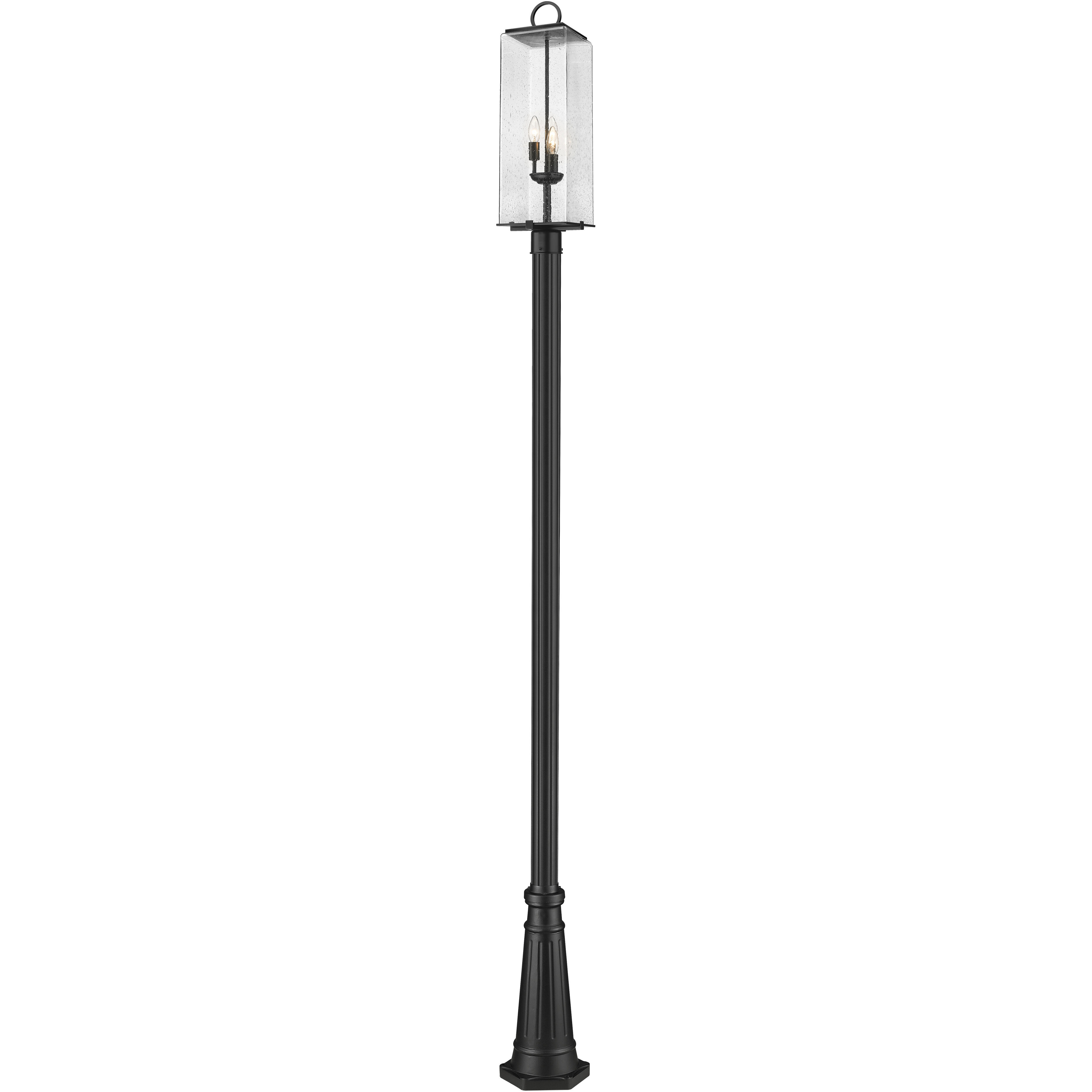 Sana 3 Light 120.5 inch Black Outdoor Post Mounted Fixture