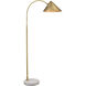Calero 65.5 inch 9 watt Satin Brass Floor Lamp Portable Light