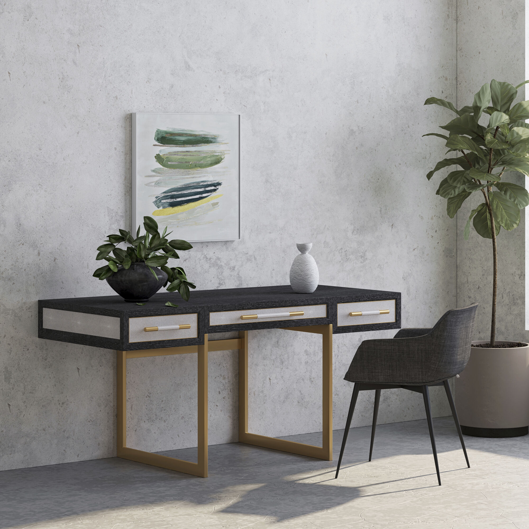 Mako 63 X 28 inch Grey Desk