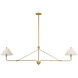 Kismet 2 Light 60.25 inch Gold Leaf Linear Pendant Ceiling Light