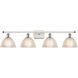 Ballston Arietta 4 Light 36 inch White and Polished Chrome Bath Vanity Light Wall Light, Ballston