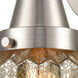 Caden 1 Light 6 inch Satin Nickel Sconce Wall Light in Seedy Glass